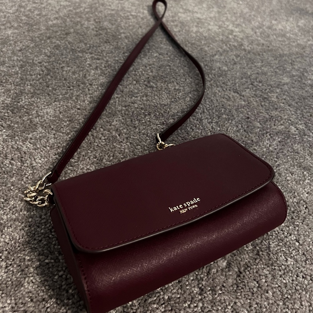 Maroon Kate Spade crossbody